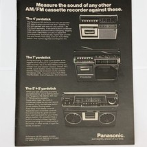 Vintage 1970&#39;s Panasonic RS-466AS Boombox Print Ad Portable Stereo Blaster 11 x8 - £5.20 GBP