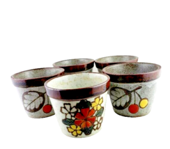 Otagiri Original Handcrafted Pottery Set of Five Planters Japan - $41.58