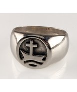 James Avery Barque of St Peter Sterling Silver Wide Band Ring 14 mm, Sz ... - $8,520.43 MXN