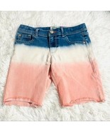 Jordache Ombre Blue Pink White Jean Shorts Size 10 - $414.68 MXN