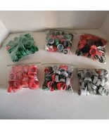 300 Coke Bottle Caps Coca Cola Plastic Lids  50 Caps Per Bag Multicolored  - $180.08 MXN