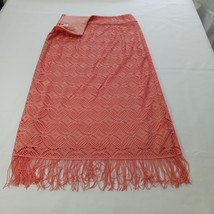 Cato Women's 10 Peach Size Zipper Pull-On Straight & Pencil Tassel Bottom Skirt image 2