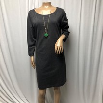 Old Navy Charcoal Gray Long Sleeve Knit Dress Womens Size Medium Sheath - $19.59