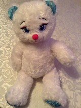 Frozen Elsa Build A Bear holiday plush white shiny stuffed bear  - £8.68 GBP
