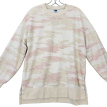 Old Navy Women Sweatshirt Women Size S Cream Pink Y2k Grunge Camo Lightw... - £6.94 GBP