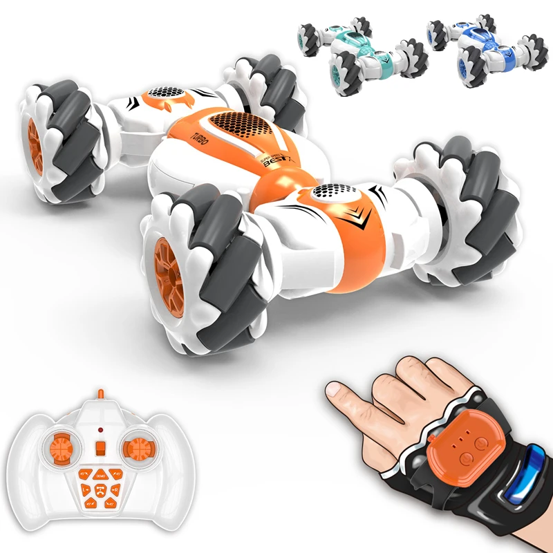 2.4GHz 4WD Mini RC Stunt Car Remote Control Watch Gesture Sensor Electric Toy - £37.03 GBP+