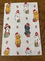 Christmas Puppy Wrapping Paper Squares - $7.80