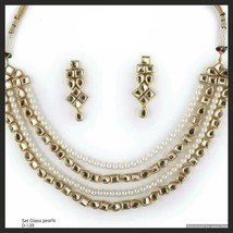 Kundan Meenakari Necklace Beads Evergreen Earrings Bollywood Ethnic Jewe... - £39.16 GBP