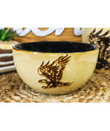 Set Of 2 Rustic Western Patriotic Bald Eagle Ceramic Pasta Salad Soup Bo... - $45.77 CAD