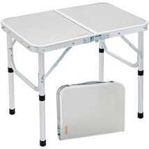 VEVOR Folding Camping Table, Adjustable Height Outdoor Portable Side Tab... - £39.66 GBP