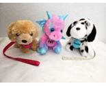 Justice For Girls Pet Shop Lot Plush Stuffed Animal Fay Dragon Penny Mad... - $27.23
