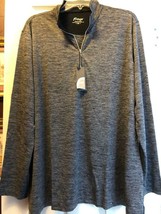 Nwt Fringe Bermuda Sands Gray Black Space Dye Long Sleeve Mock Golf Shirt - Xxl - £29.56 GBP