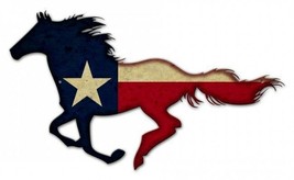 Galloping Texas Horse Plasma Cut Metal Sign - $39.95