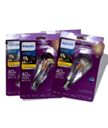 4 Pack Phillips Dimmable LED 5w Indoor Outdoor ST19 Light Bulb Amber Light - $35.65 CAD
