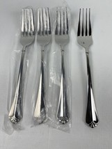 New Oneida JUILLIARD Glossy Set of 4 Dinner Forks 18/10 Stainless Flatwa... - £31.31 GBP