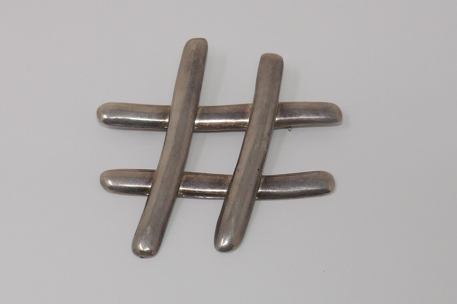 Primary image for Taxco Mexico TS-01 Sterling Silver 925 Tic Tac Toe Hashtag Pin Brooch