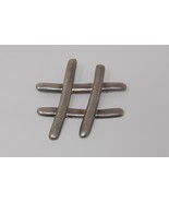 Taxco Mexico TS-01 Sterling Silver 925 Tic Tac Toe Hashtag Pin Brooch - £27.52 GBP