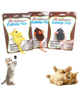 3 Cat Toy Mice Scratch Real Mouse Cat Chew Catnip Teeth Grinding Toys Pe... - £11.00 GBP