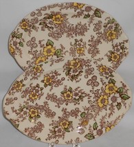 Set (2) Taylor, Smith and Taylor BROWN DOGWOOD PATTERN 11 3/4&quot;  Platters... - £39.56 GBP