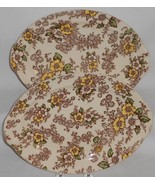 Set (2) Taylor, Smith and Taylor BROWN DOGWOOD PATTERN 11 3/4&quot;  Platters... - £38.78 GBP