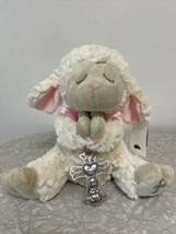 Ganz Pink Serenity Lamb w/ Crib Cross - Christening Baptism plush Bless Child - £18.12 GBP