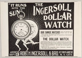 1899 Print Ad The Ingersoll Dollar Pocket Watch Robt H Ingersoll New York,NY - £10.73 GBP