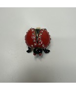 Little Lady Bug Enameled Bejeweled Rhinestone Jewelry Trinket Pill Box M... - $257.31 MXN