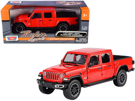 2021 Jeep Gladiator Overland (Closed Top) Pickup Truck Red 1/24-1/27 Diecast Mod - £31.64 GBP
