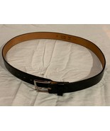 NEW TOP GRAIN GENUINE COWHIDE LEATHER BLACK DRESS WAIST BELT NON RUST BU... - $20.93 CAD