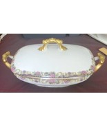 Jean Pouyat Limoges China Vegetable Serving Bowl With Lid Antique Vintag... - $145.23 CAD