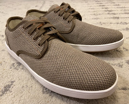 $60 Steve Madden Mens Fuegoe Woven Lace Up Sneakers Taupe Fabric, US 8.5 Nice B8 - £16.45 GBP