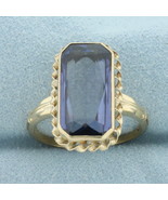 Color Changing Lab Alexandrite Ring in 10k Yellow Gold - $1,366.05 CAD
