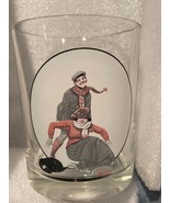 Saturday Evening Post 4&quot; X 3.25&quot; Wide Glass &quot;Skaters&quot; Pre-Owned* BT3 - €12,91 EUR