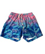 Chubbies The Hydrofoils Swim Shorts Lined 4&quot; Ombre Pink Purple Tigers Large - $32.00