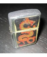 EARTH Star Smoking Set Black Crackle ASIAN Chinese DRAGON Flip Top Lighter - $15.99