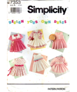 Simplicity Sewing Pattern 7353 Size A (2-6X) Design Your Own Dress 1991 ... - £5.11 GBP