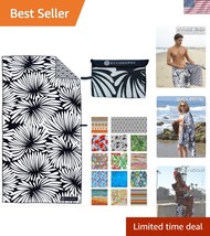 Vibrant Floral Microfiber Beach Towel - Lightweight &amp; Sand-Free, 71x35 in - $98.99