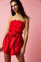 New Free People Filmore Romper $148  X-SMALL  Red  SPECIAL OCCASION  - £69.38 GBP