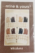 Women Uncut Mine &amp; Yours Whiskers Cat  Appliqué Cardigan Jacket Sewing P... - $9.89