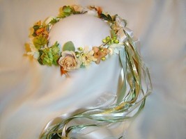 Flower Crown / Old fashioned romantic - Adelina / Renaissance - Muted Sh... - £44.43 GBP