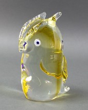 Luigi Onesto For Oggetti Italian Murano Sommerso Owl Art Glass Rare - £554.56 GBP