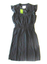 NWT Kate Spade New York Frill in Black Flutter Sleeve Fluid Crepe Dress 2 $298 - $71.28