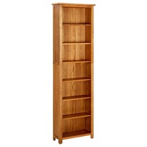 7-Tier Bookcase 60x22x200 cm Solid Oak Wood - £155.19 GBP