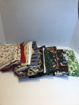 2 Pound 9 Ounces Christmas Cotton Print Fabric Quilt Scraps E - £19.77 GBP