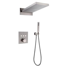 2-Spray Patterns Wall Mount Dual Shower Heads And Handheld Shower With Pressure - £255.28 GBP