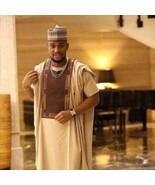 Matte Ivory Agbada Babariga 3Pcs African Men&#39;s African Clothing Kaftan M... - $169.99+