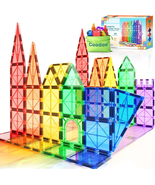 Magnetic Tiles Kids Toys STEM Magnet Toy for Toddler Magnetic Blocks Bui... - $35.83