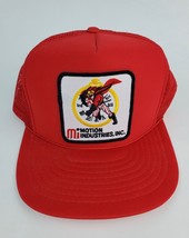 Motion Industries Inc red Trucker Hat unworn Snapback Mint condition - £8.19 GBP