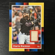 2022 Panini Donruss Baseball Charlie Blackmon Retro Bat Relic R88M-CH Go... - £11.69 GBP