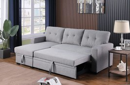 Light Gray Devion Furniture Leager Sofabed, 83&quot; W X 53&quot; D X 35H. - £352.68 GBP